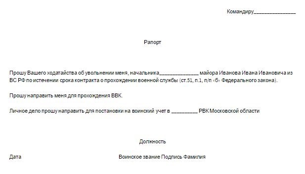 Что говорит закон об увольнении военного?