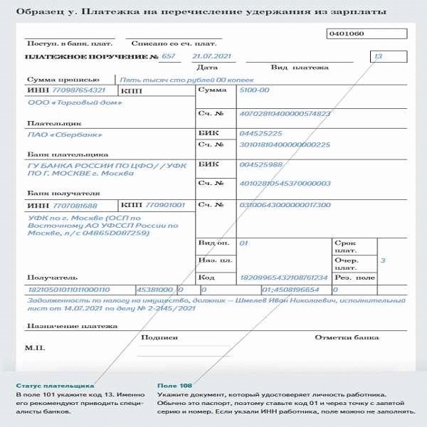 Порядок удержания алиментов